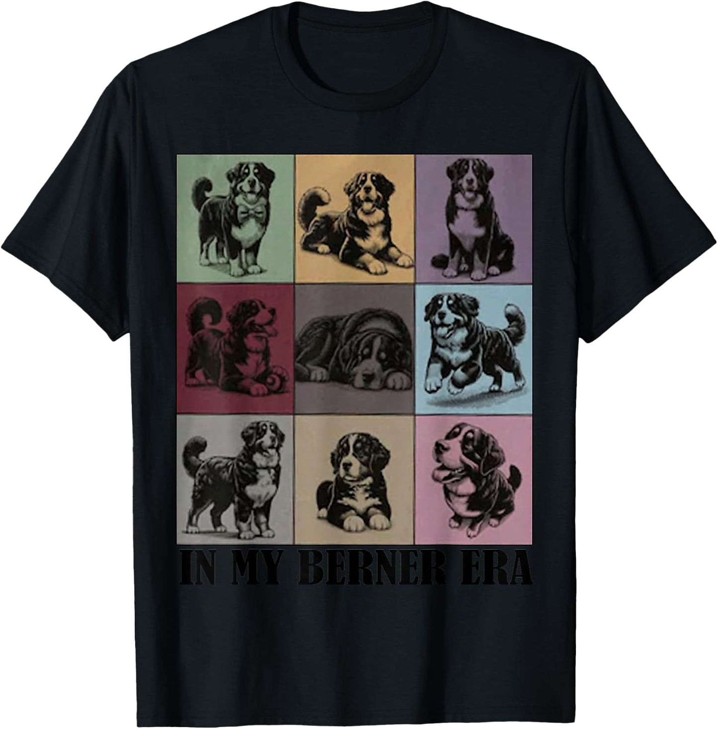 Funny Dog MOMY Quote in My Bernese Mountain Dog Berner Era T-Shirt - T-Shirt | Black