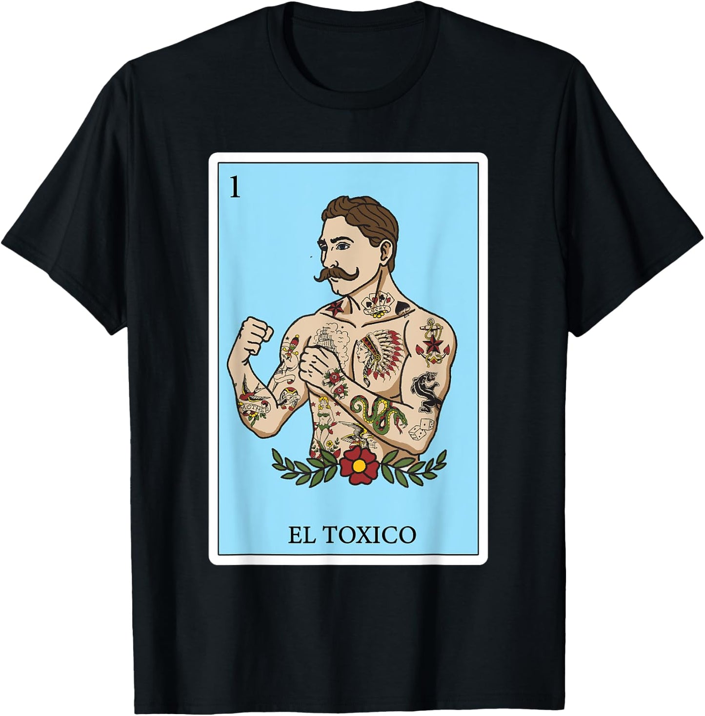 Funny Gifts Spanish-Mexican Bingo - El Toxico T-Shirt - T-Shirt | Black