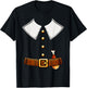 Pilgrim Costume Collar Thanksgiving Turkey Day Men Boys T-Shirt - T-Shirt | Black