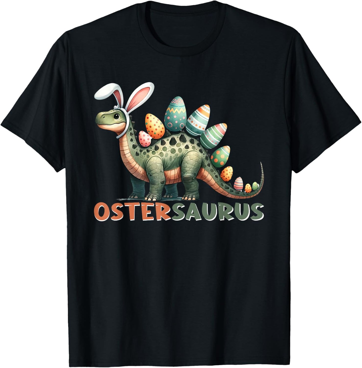 Ostergeschenke Ostern Outfit Junge Mädchen Dinosaurier Dino T-Shirt - T-Shirt | Black