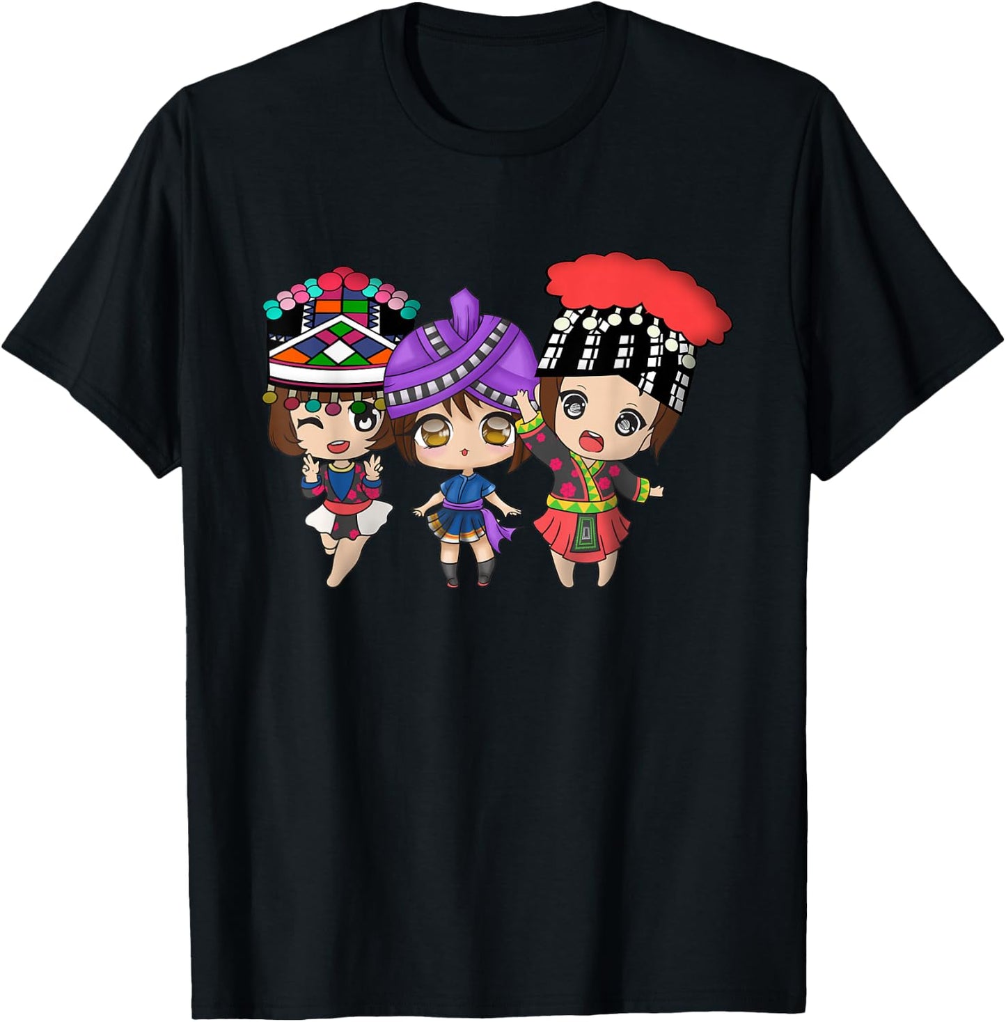 Hmong Girl Miao Woman Proud Hmoob Sisters T-Shirt - T-Shirt | Black