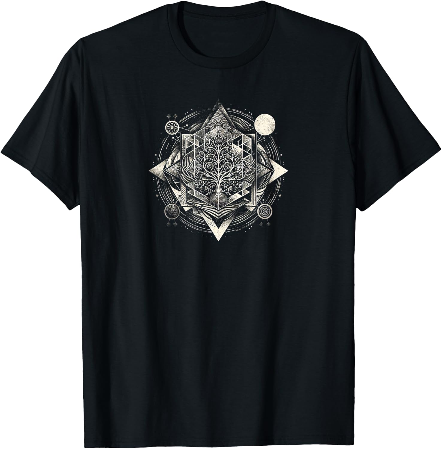 Geometrische Muster, inspiriert von der Natur T-Shirt - T-Shirt | Black