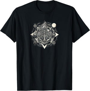 Geometrische Muster, inspiriert von der Natur T-Shirt - T-Shirt | Black