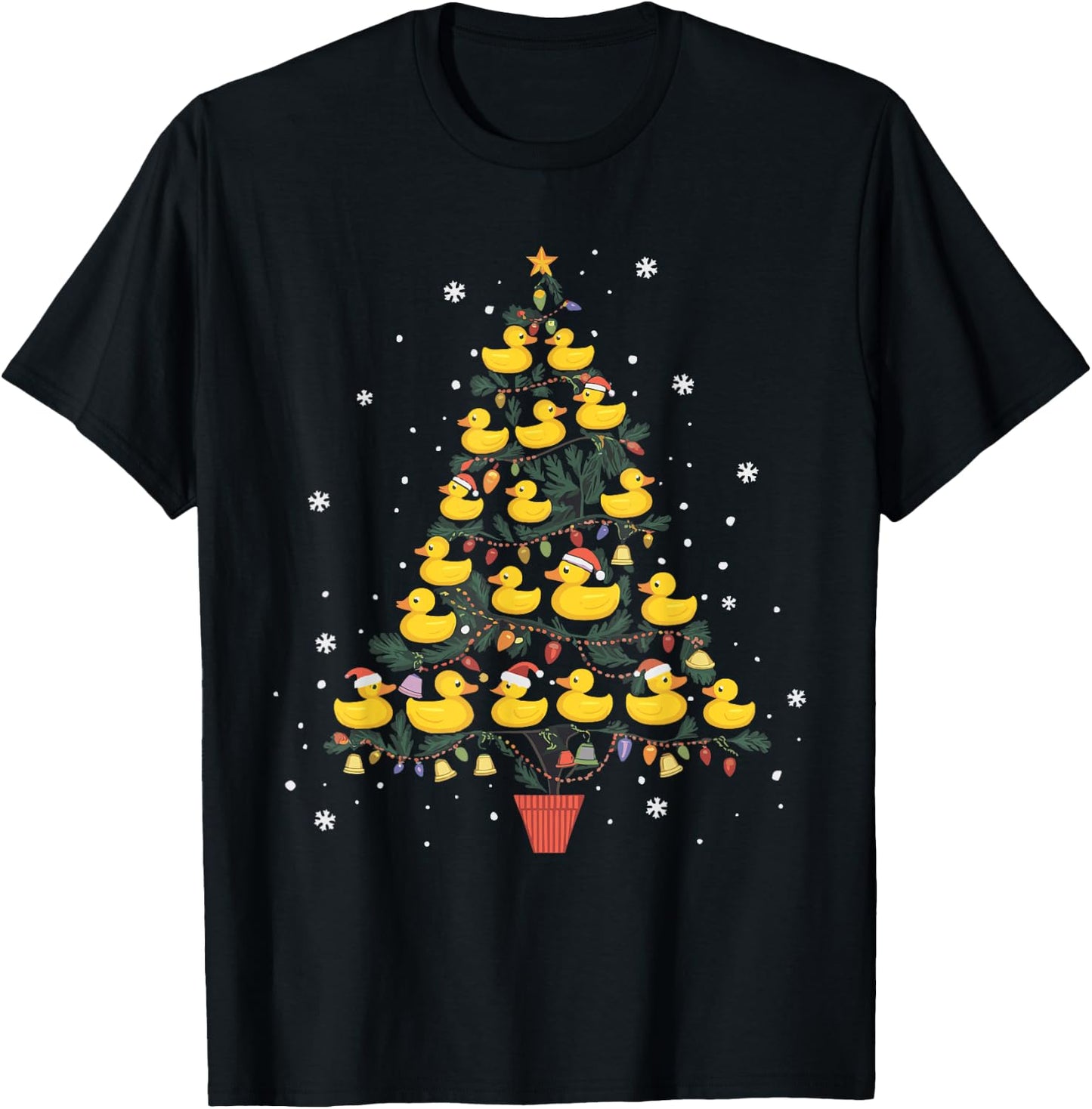 Rubber Duck Christmas Tree T-Shirt - T-Shirt | Black