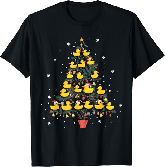 Rubber Duck Christmas Tree T-Shirt - T-Shirt | Black