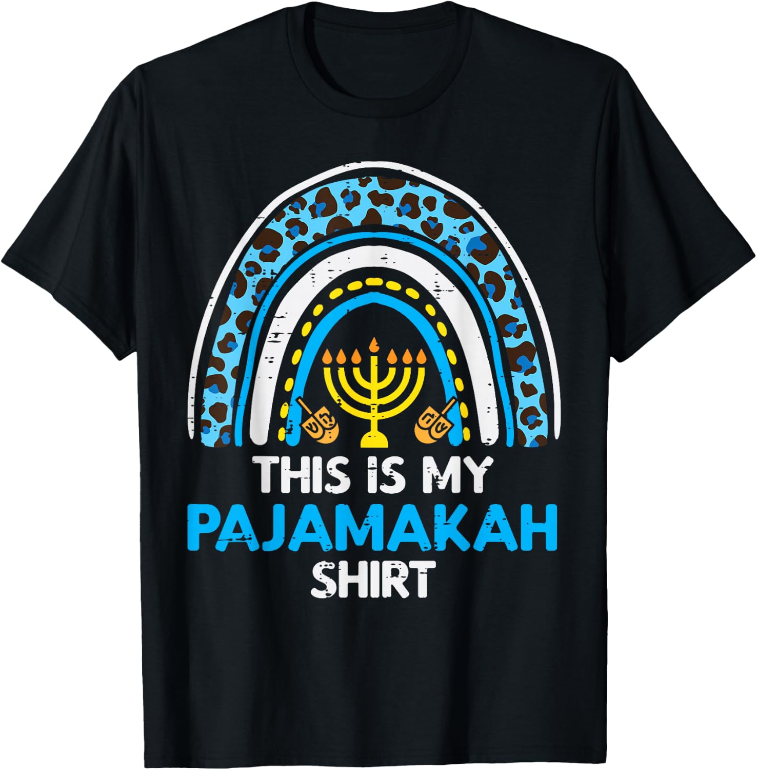 This Is My Pajamakah Shirt Rainbow Hanukkah Pajamas PJ Women T-Shirt - T-Shirt | Black