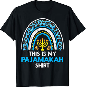 This Is My Pajamakah Shirt Rainbow Hanukkah Pajamas PJ Women T-Shirt - T-Shirt | Black