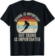 Vintage Retro School Is Important But Skiing Is Importanter T-Shirt - T-Shirt | Black