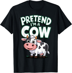 Pretend I'm A Cow T-Shirt - T-Shirt | Black