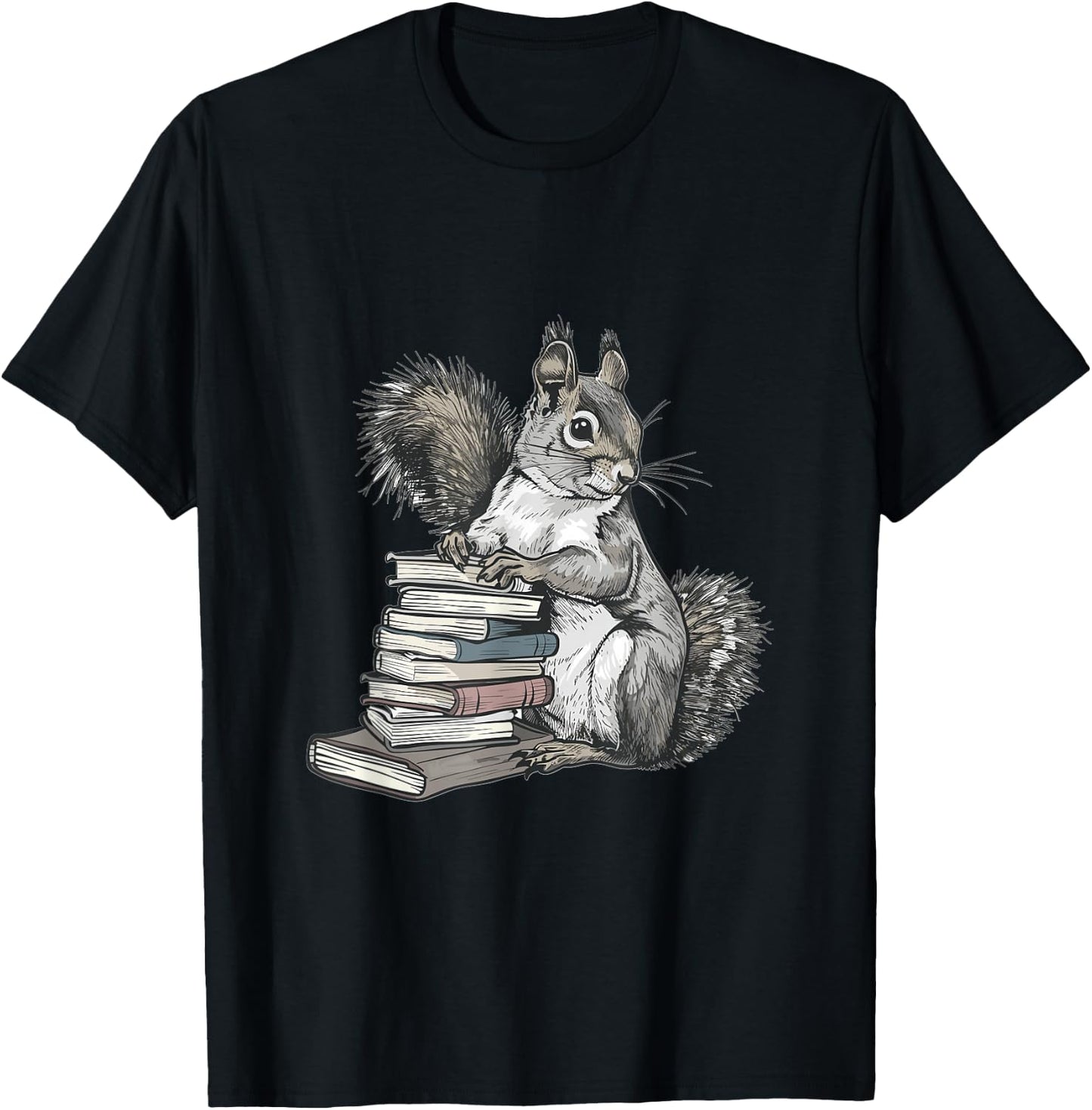 Squirrel Animal Lover Graphic T-Shirt - T-Shirt | Black