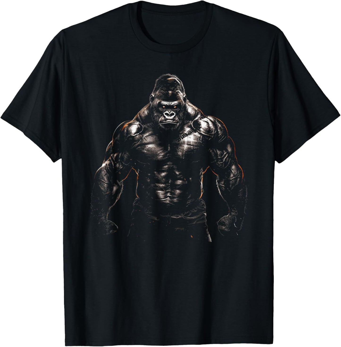 Gorilla Monkey Gym Wear Bodybuilding Workout Motivation T-Shirt - T-Shirt | Black