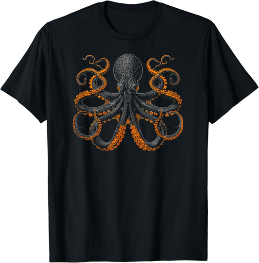 Octopus Shirt / Retro-Inspired T-Shirt - T-Shirt | Black