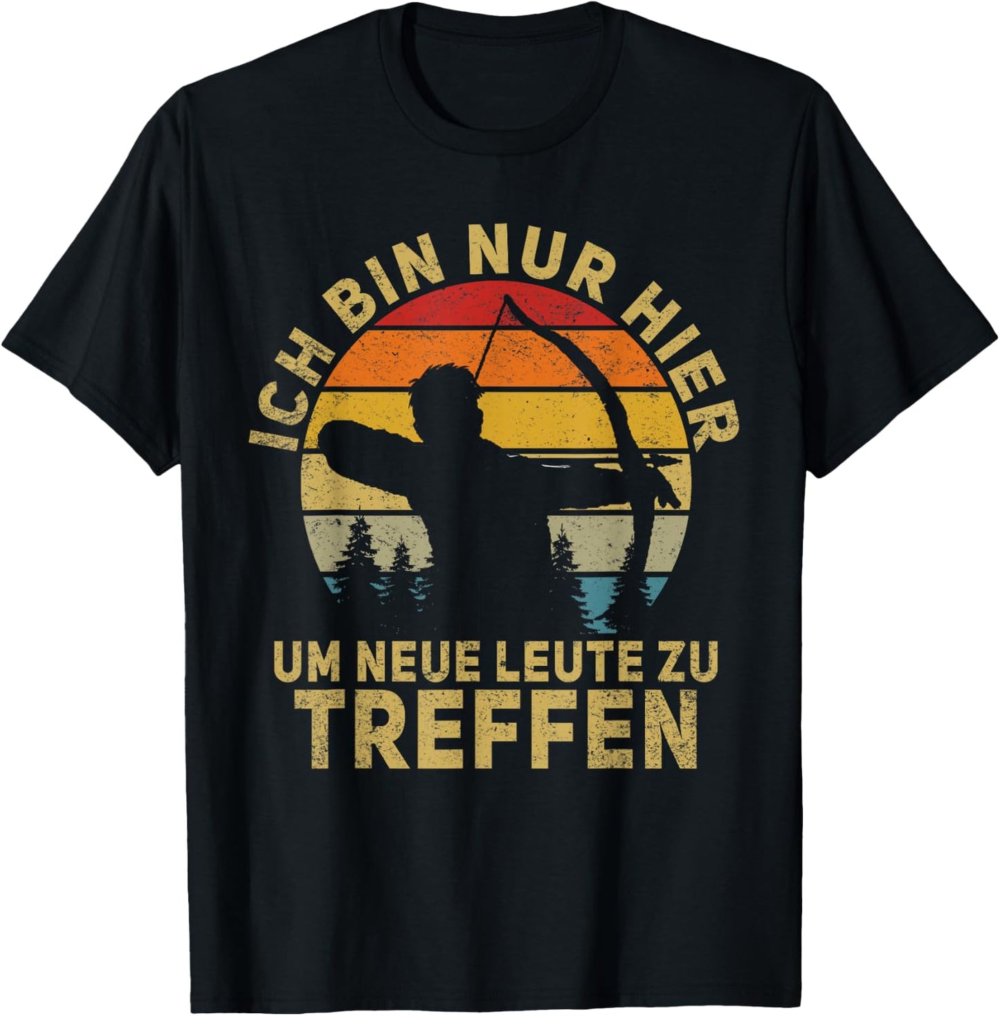Retro Archery , black T-Shirt - T-Shirt | Black