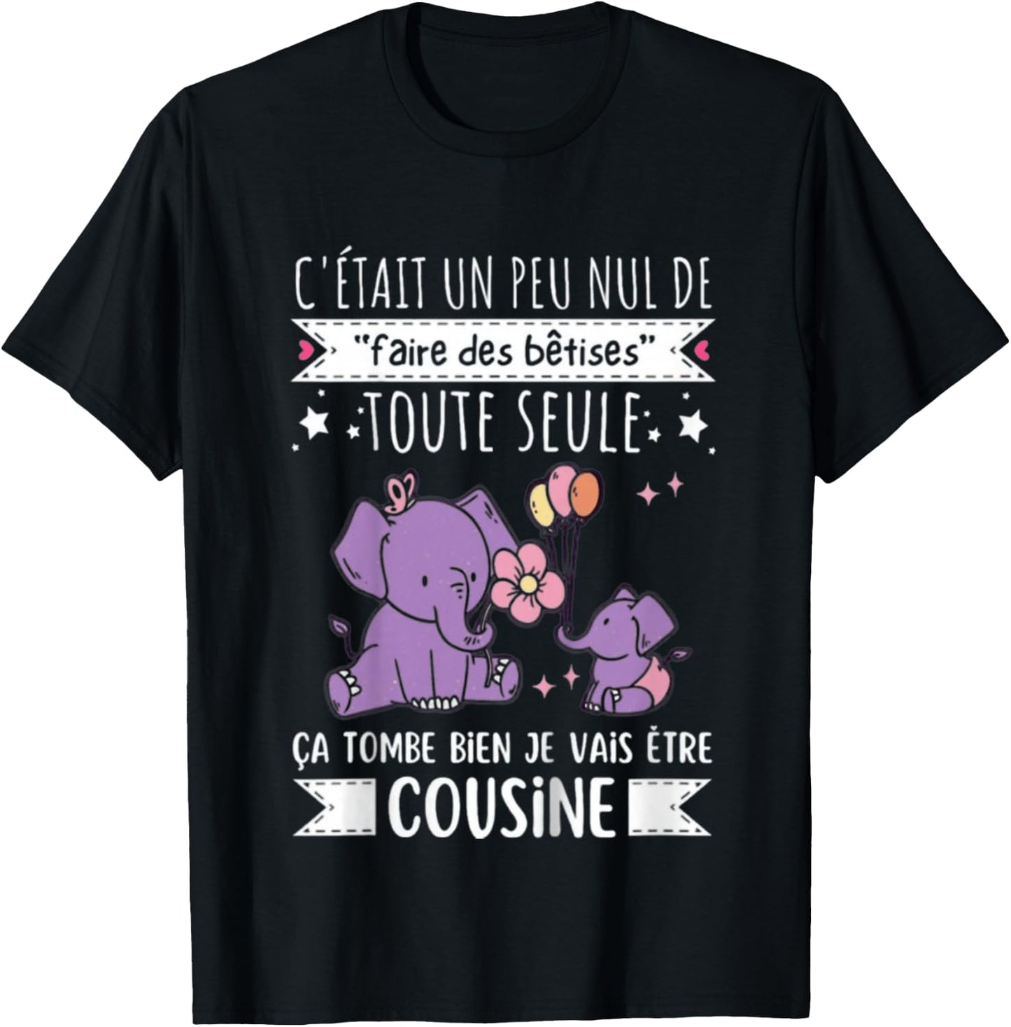 Future Cousine 2027 Gift Nouvelle Naissance Futur Cousine T-Shirt - T-Shirt | Black