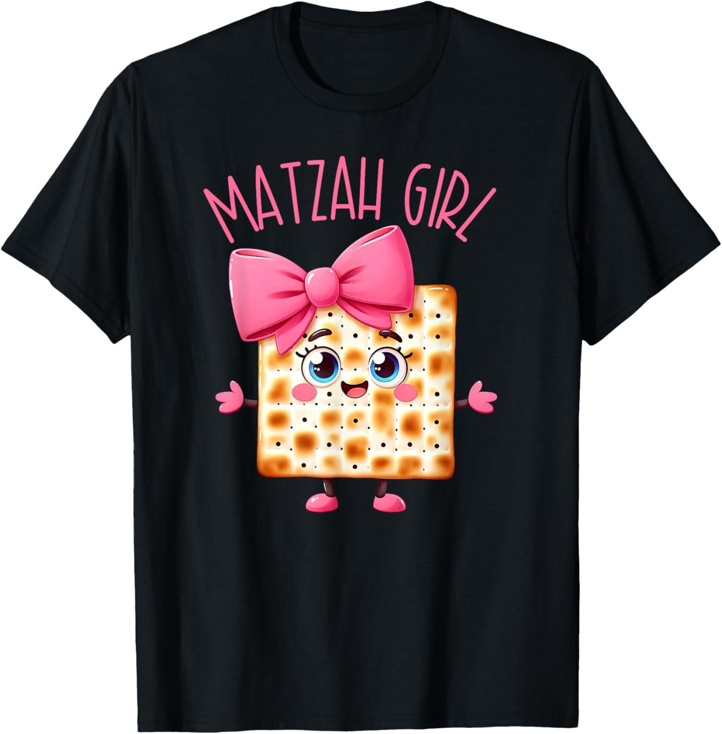 Matzah Girl Happy Passover Jewish Pesach Seder Afikoman Girl T-Shirt - T-Shirt | Black