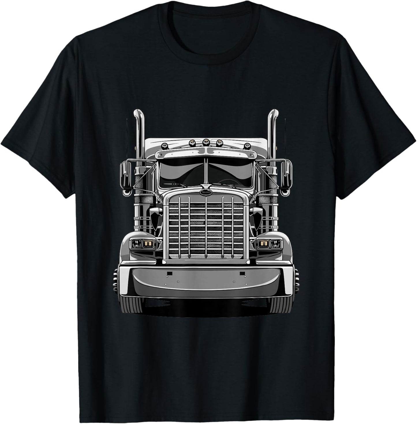 Semi Truck Driver T-Shirt - T-Shirt | Black