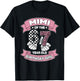 Mimi 67 Birthday 7 Years Old Ribbon Leopard Family T-Shirt - T-Shirt | Black