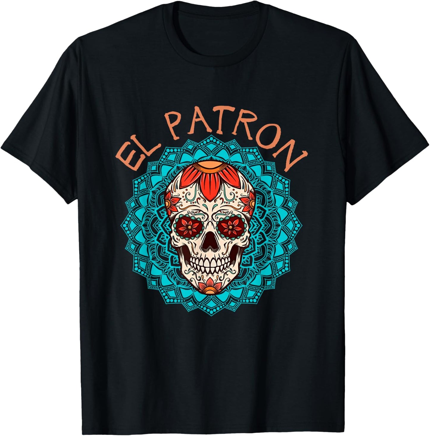 El Patron El Jefe Dia de los Muertos Zuckerschädel für Herren T-Shirt - T-Shirt | Black
