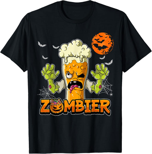Halloween Zombie Zombier , black T-Shirt - T-Shirt | Black