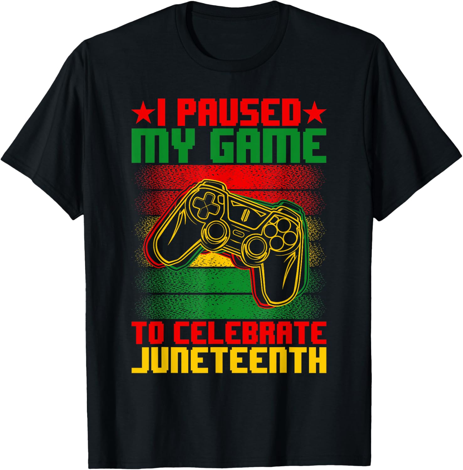 I Paused My Game To Celebrate Juneteenth Black Afro Men Boys T-Shirt - T-Shirt | Black