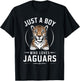 Just A Boy Who Loves Jaguars T-Shirt - T-Shirt | Black