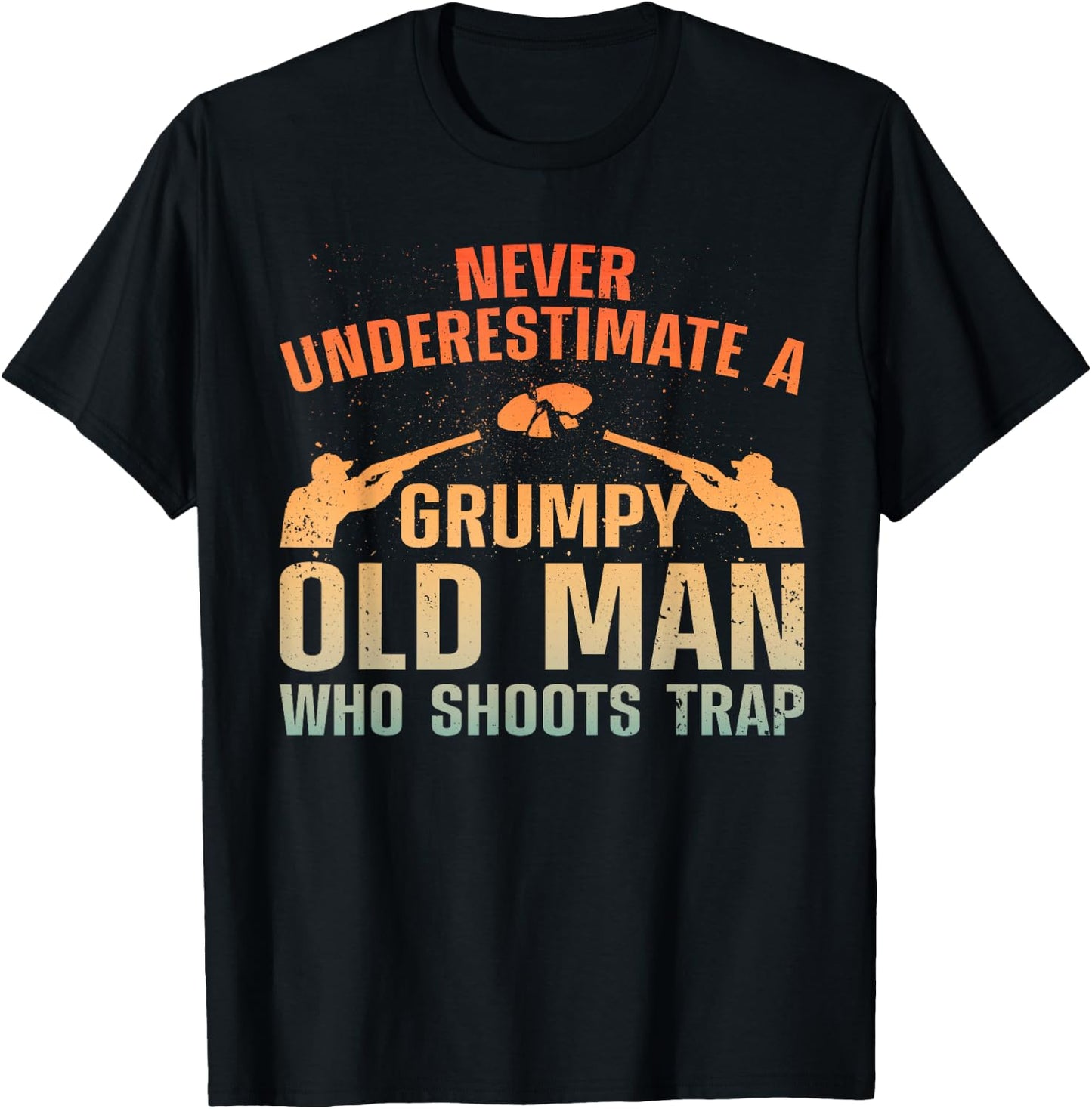 Cool Trap Shooting Dad Grandpa Skeet Target Shooter T-Shirt - T-Shirt | Black