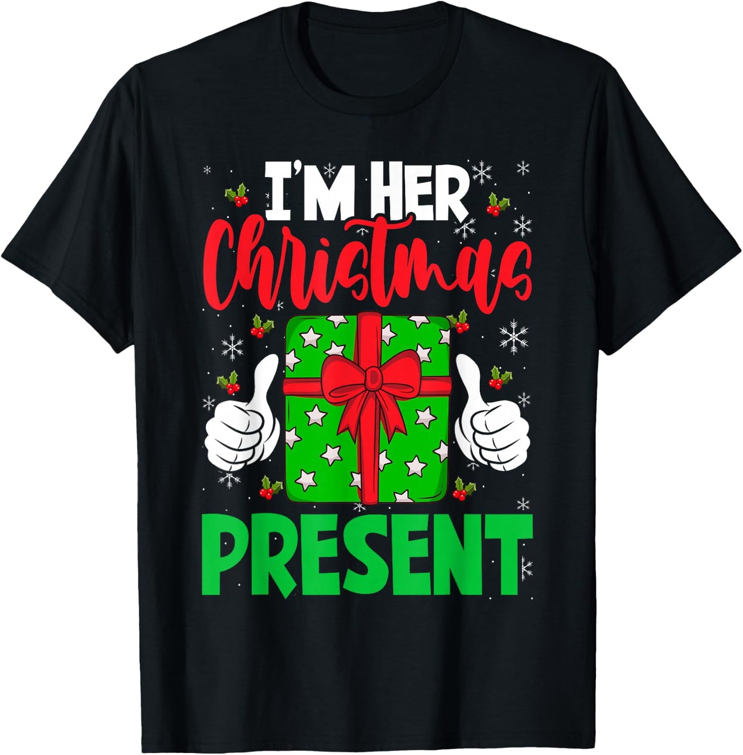 Funny Matching Couples Christmas His And Hers T-Shirt - T-Shirt | Black