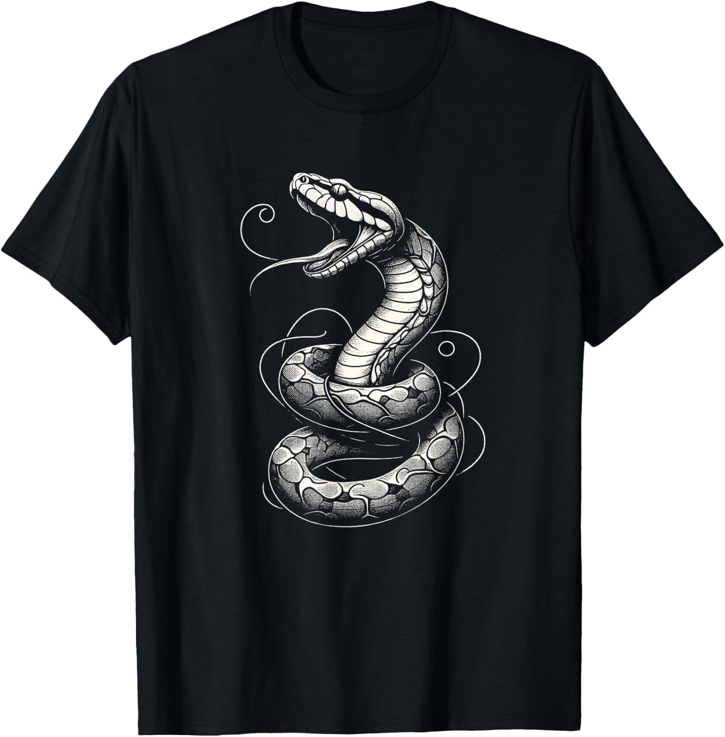 Boa Constrictor Snake Graphic Art Design T-Shirt - T-Shirt | Black
