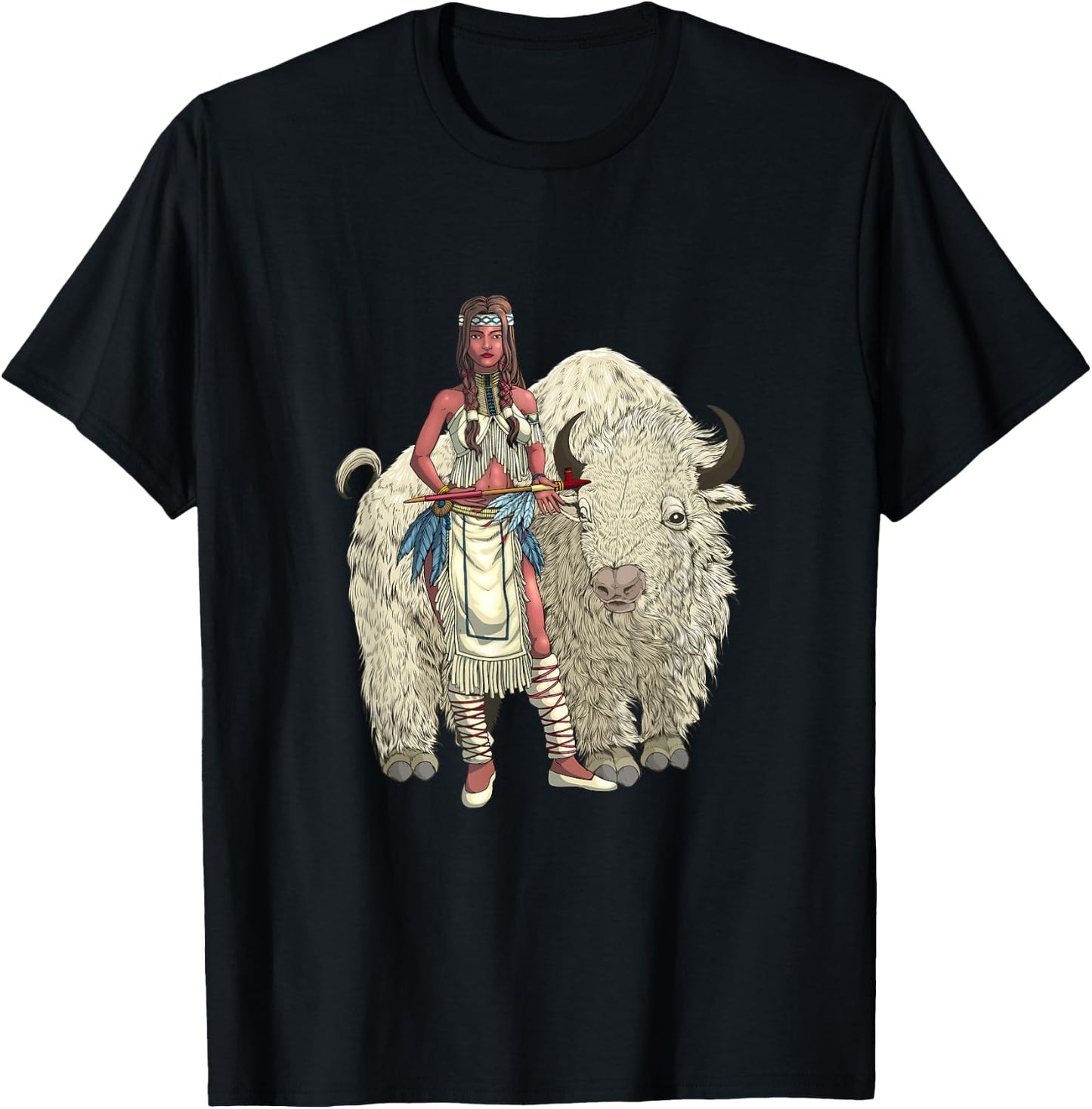 White Buffalo Woman T-Shirt - T-Shirt | Black