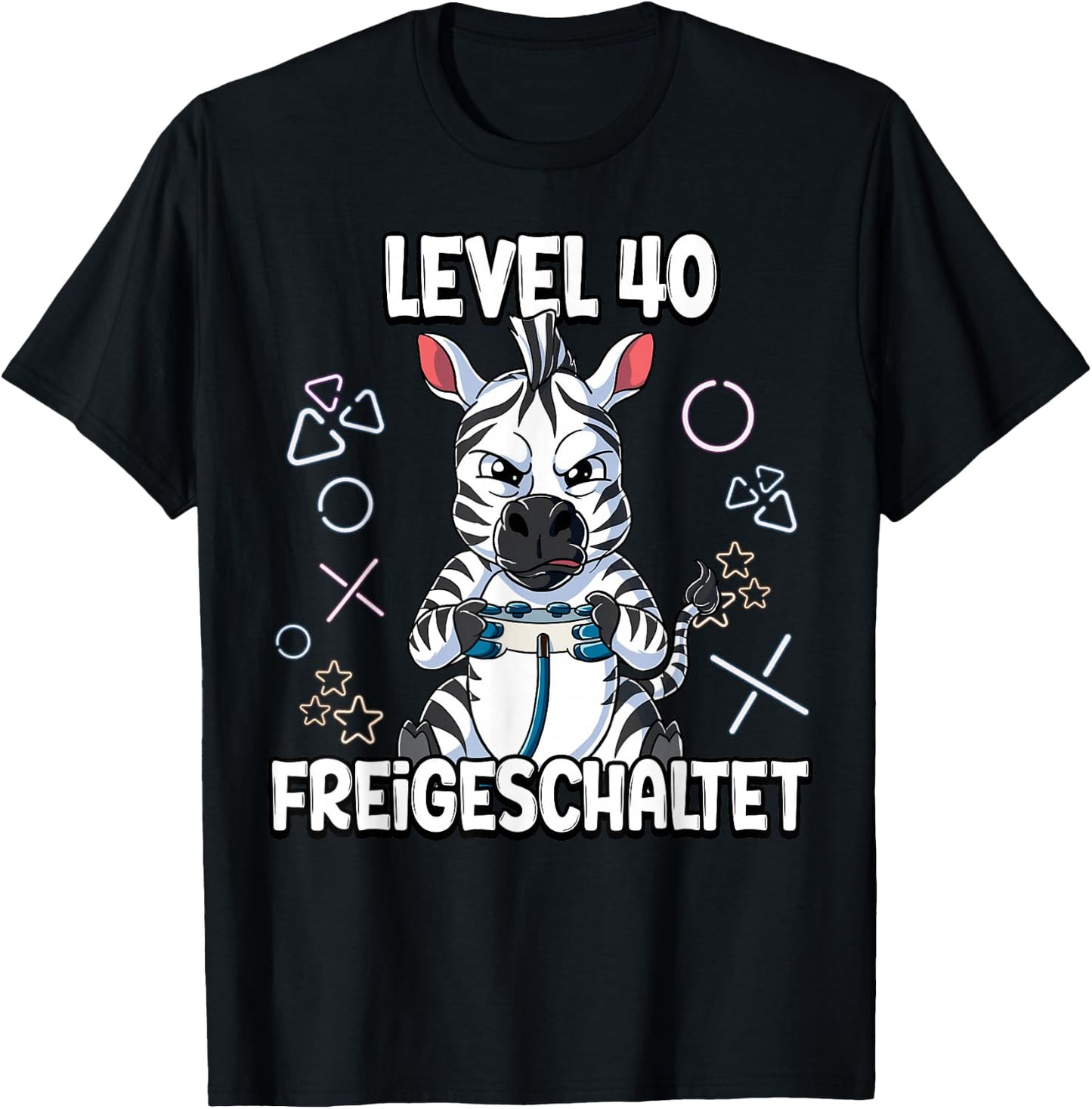 Level 40 Freigeschaltet 40 Jahre 40. Geburtstag Gaming T-Shirt - T-Shirt | Black