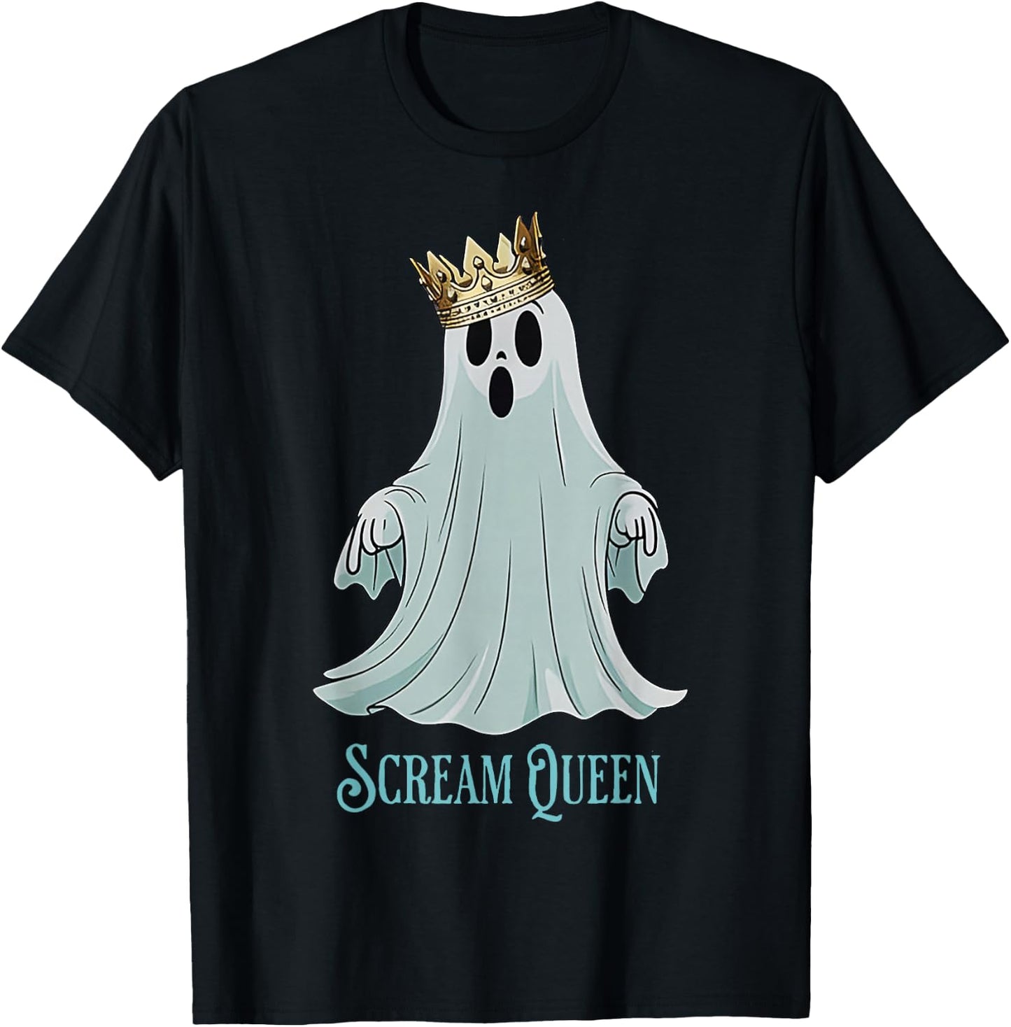 Scream Queen Ghost Halloween T-Shirt - T-Shirt | Black