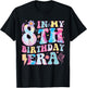 In My 8th Birthday Era Eight Bday 8 Year Old Birthday Girl T-Shirt - T-Shirt | Black