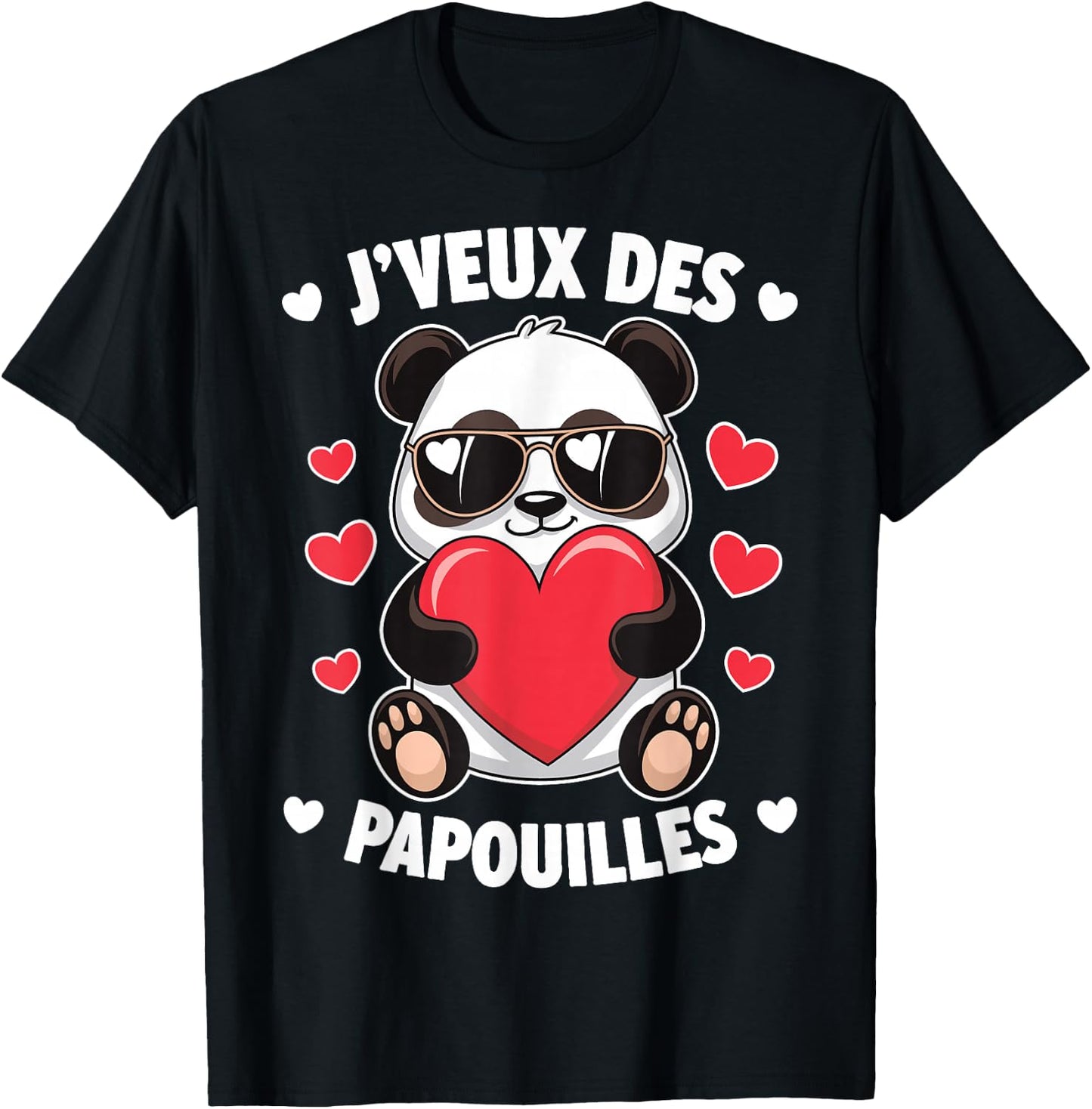 I Want Papouilles Love Couple Humor Valentine's Day , Black, S T-Shirt - T-Shirt | Black