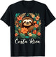 Costa Rica Tropical Sloth T-Shirt - T-Shirt | Black