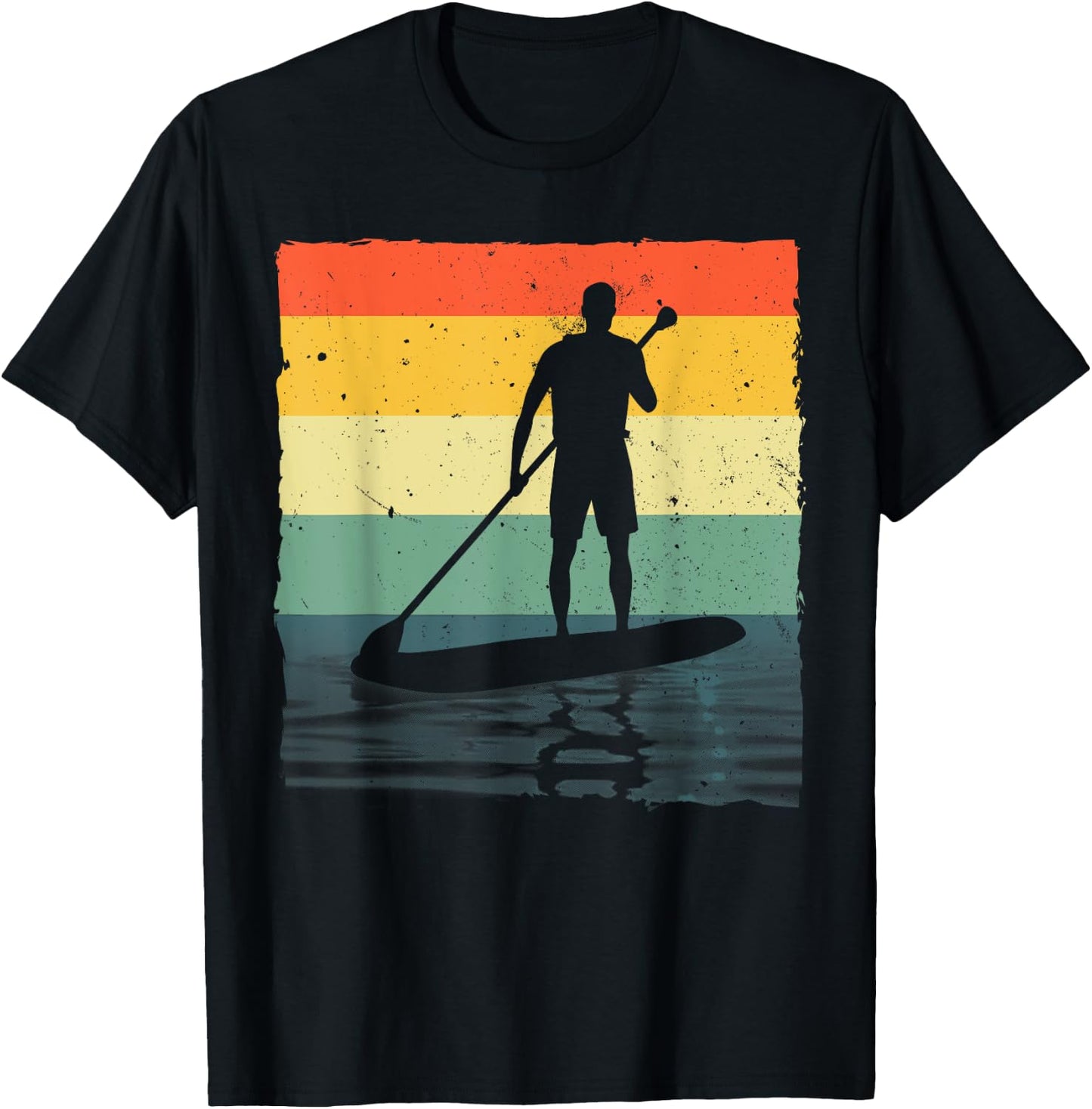 Paddleboarding Art Women SUP Standup Paddle Board T-Shirt - T-Shirt | Black