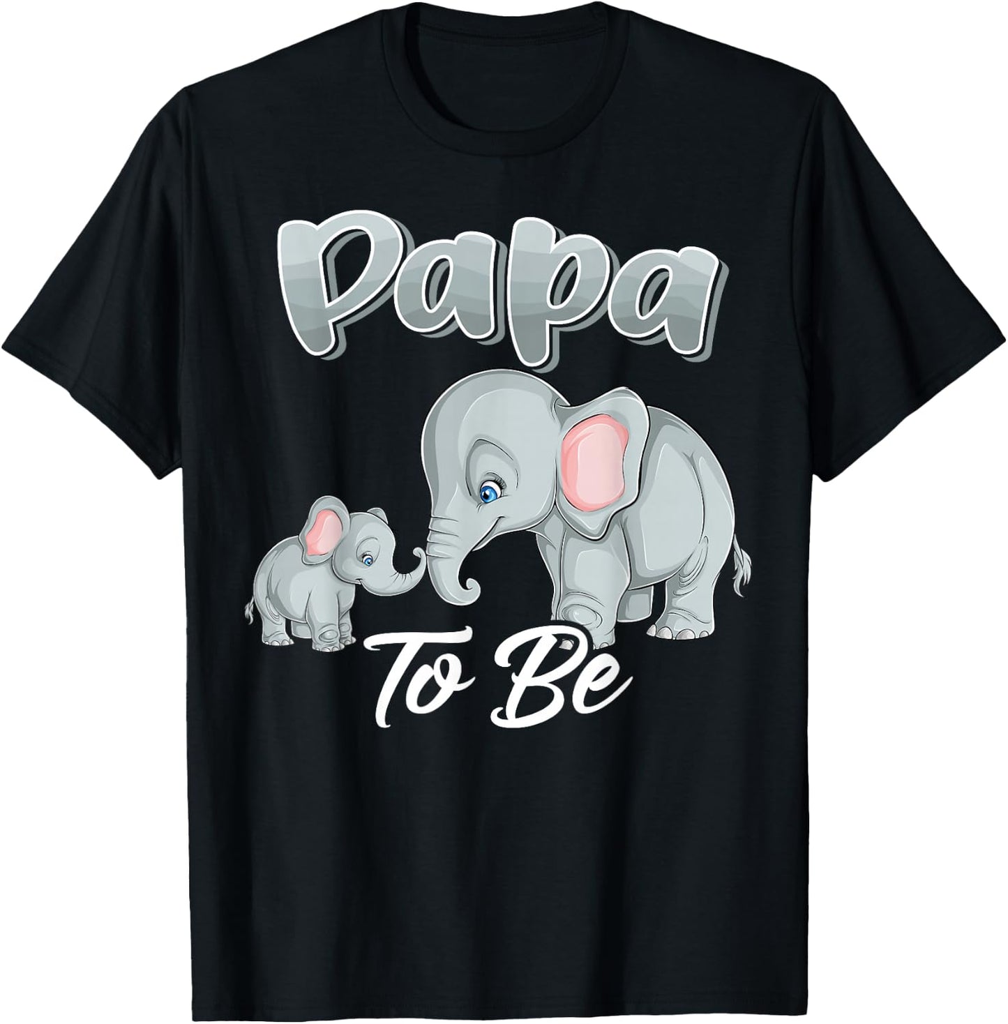 Soon Papa To Be Elephants For Baby Shower Gender Reveal Men T-Shirt - T-Shirt | Black