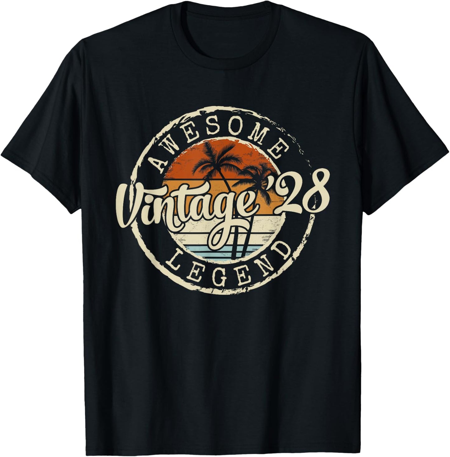 Vintage 1928 98yr 98th Birthday Gifts 98 Years Old T-Shirt - T-Shirt | Black