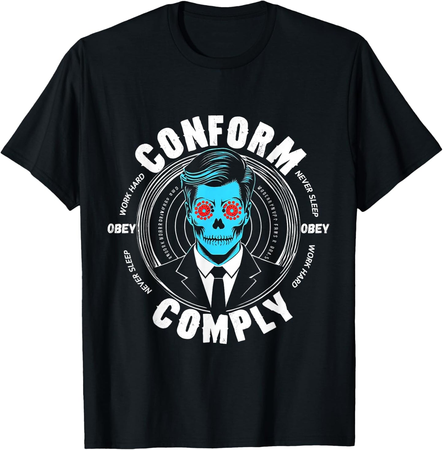 Obey Comply Conform Whatch TV T-Shirt - T-Shirt | Black