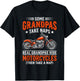 Real Grandpas Ride Motorcycles Funny Cruiser Bike T-Shirt - T-Shirt | Black
