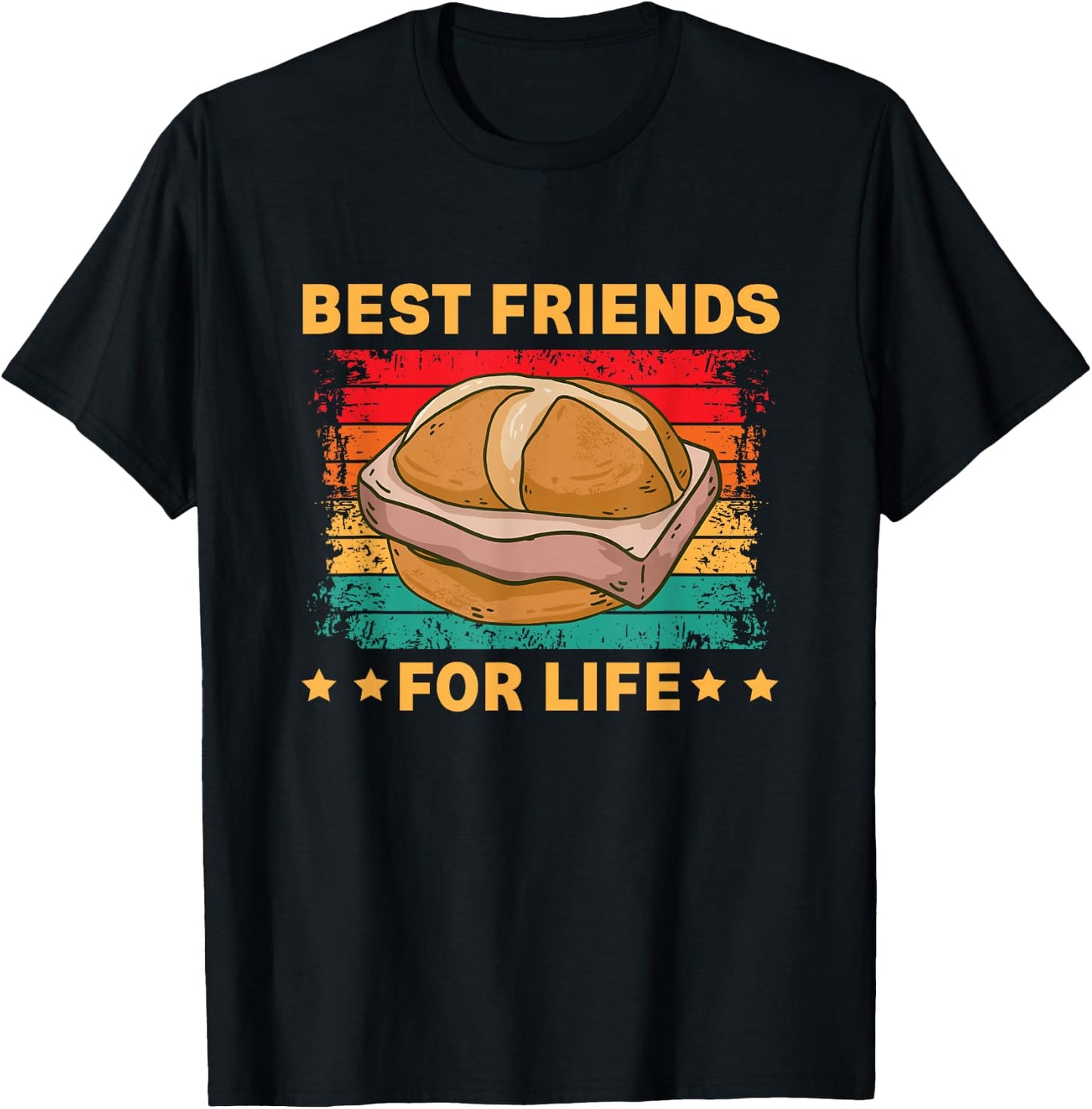 Best Friends for Life Leberkäse Fleischkäse T-Shirt - T-Shirt | Black