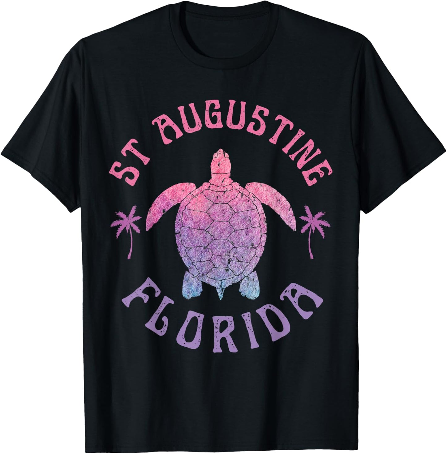 St Augustine Beach Florida Sea Turtle Summer Vacation Cute T-Shirt - T-Shirt | Black