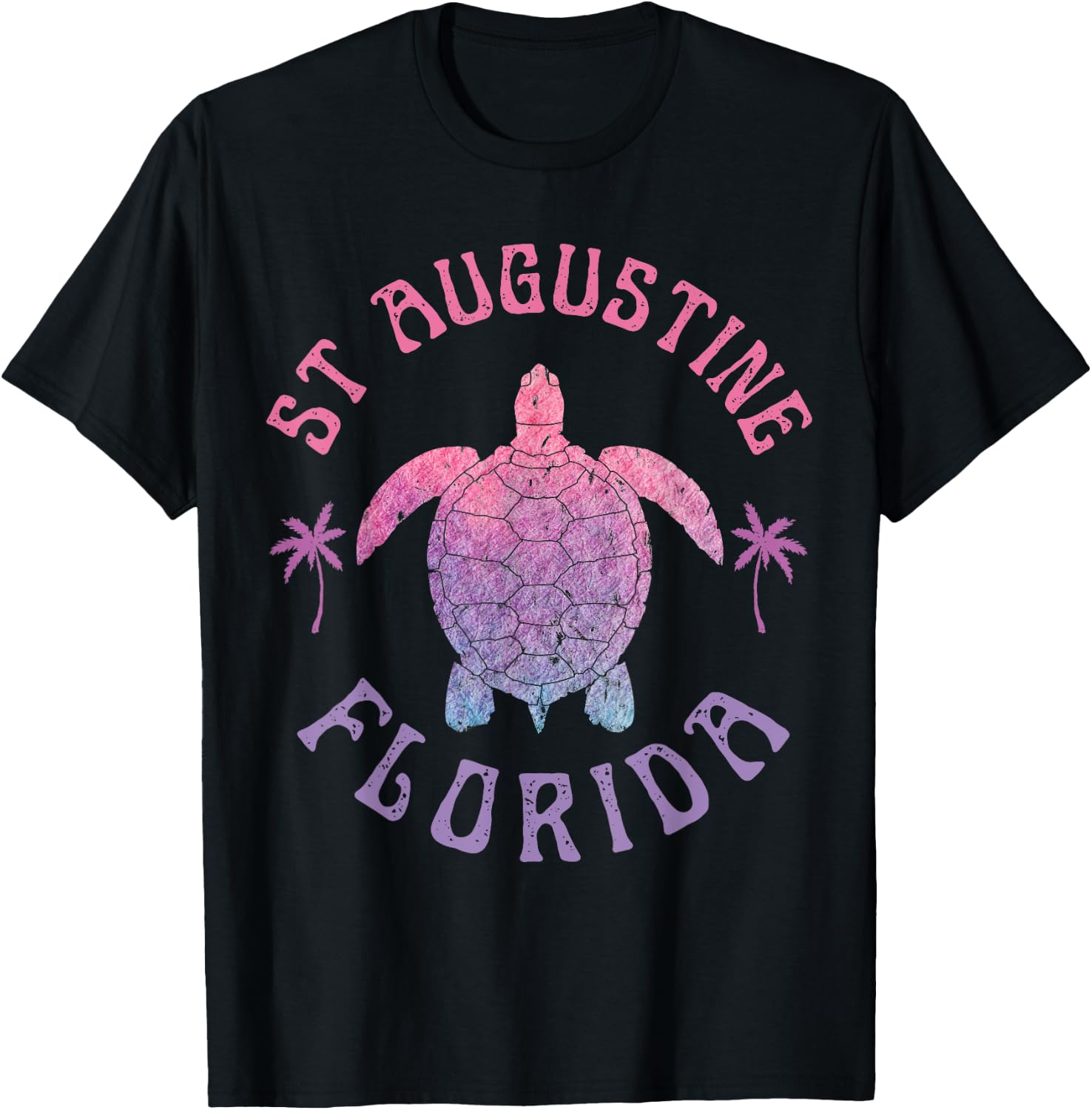 St Augustine Beach Florida Sea Turtle Summer Vacation Cute T-Shirt - T-Shirt | Black