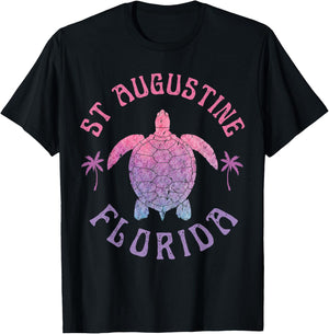 St Augustine Beach Florida Sea Turtle Summer Vacation Cute T-Shirt - T-Shirt | Black
