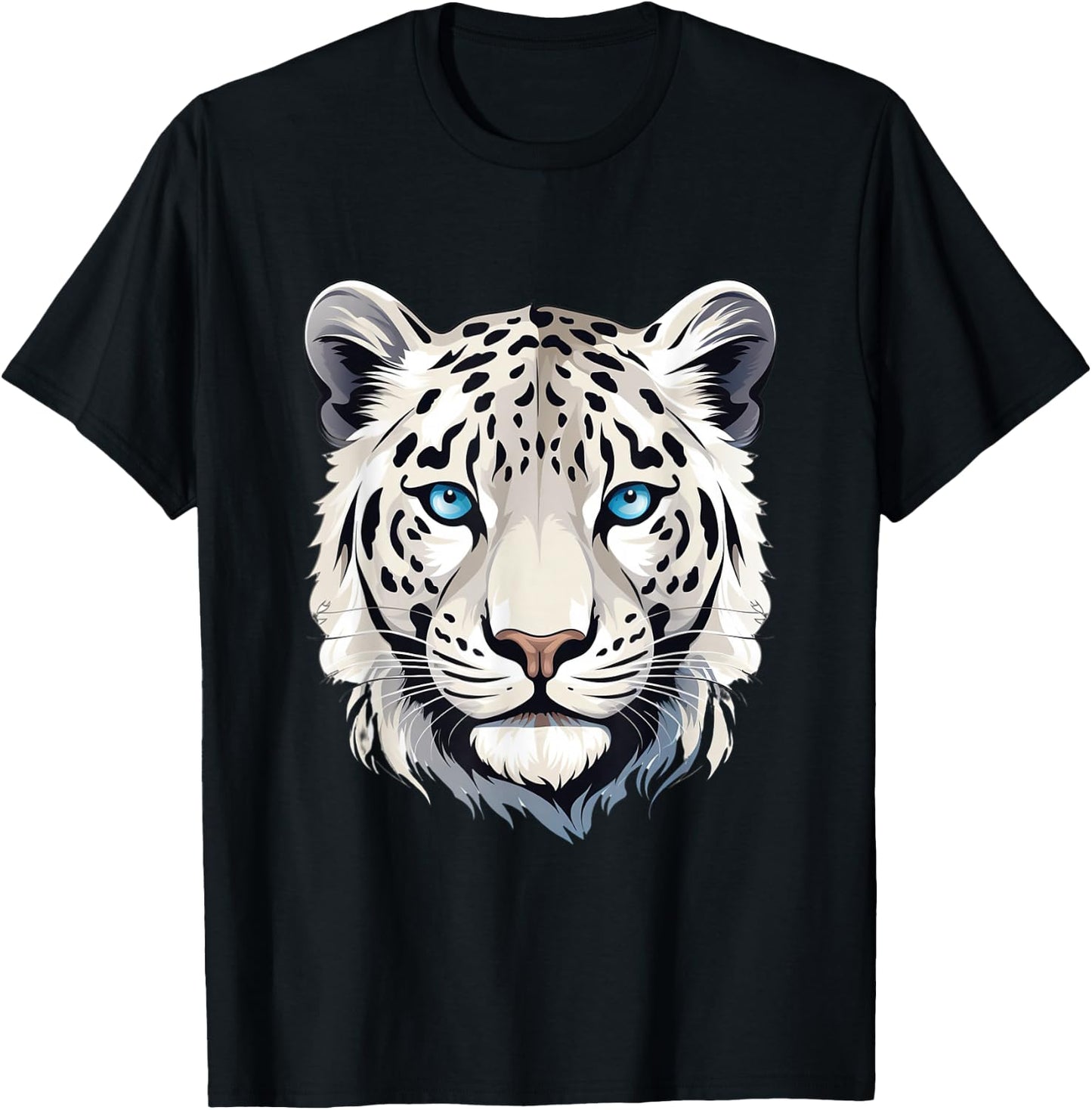 Snow Leopard Leopard T-Shirt - T-Shirt | Black
