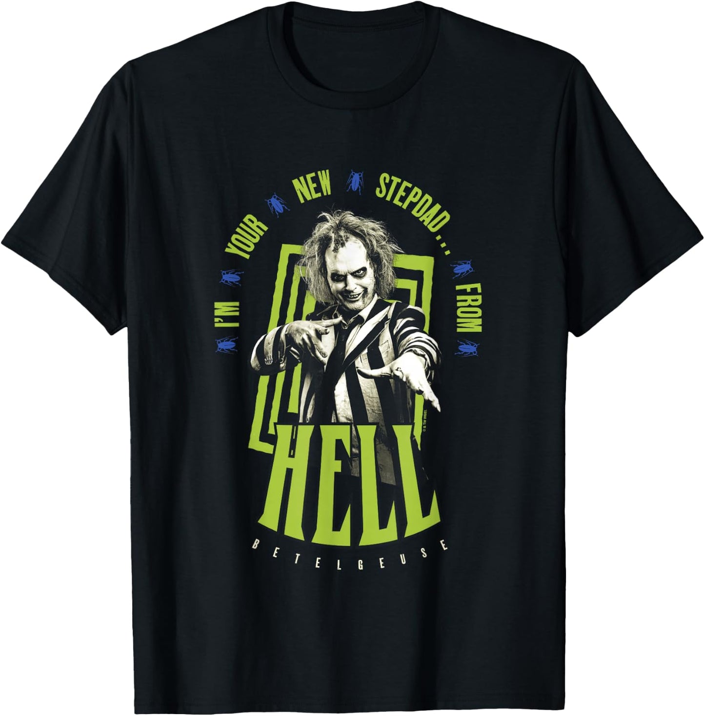 Beetlejuice Beetlejuice I'm Your New Stepdad Vintage T-Shirt - T-Shirt | Black
