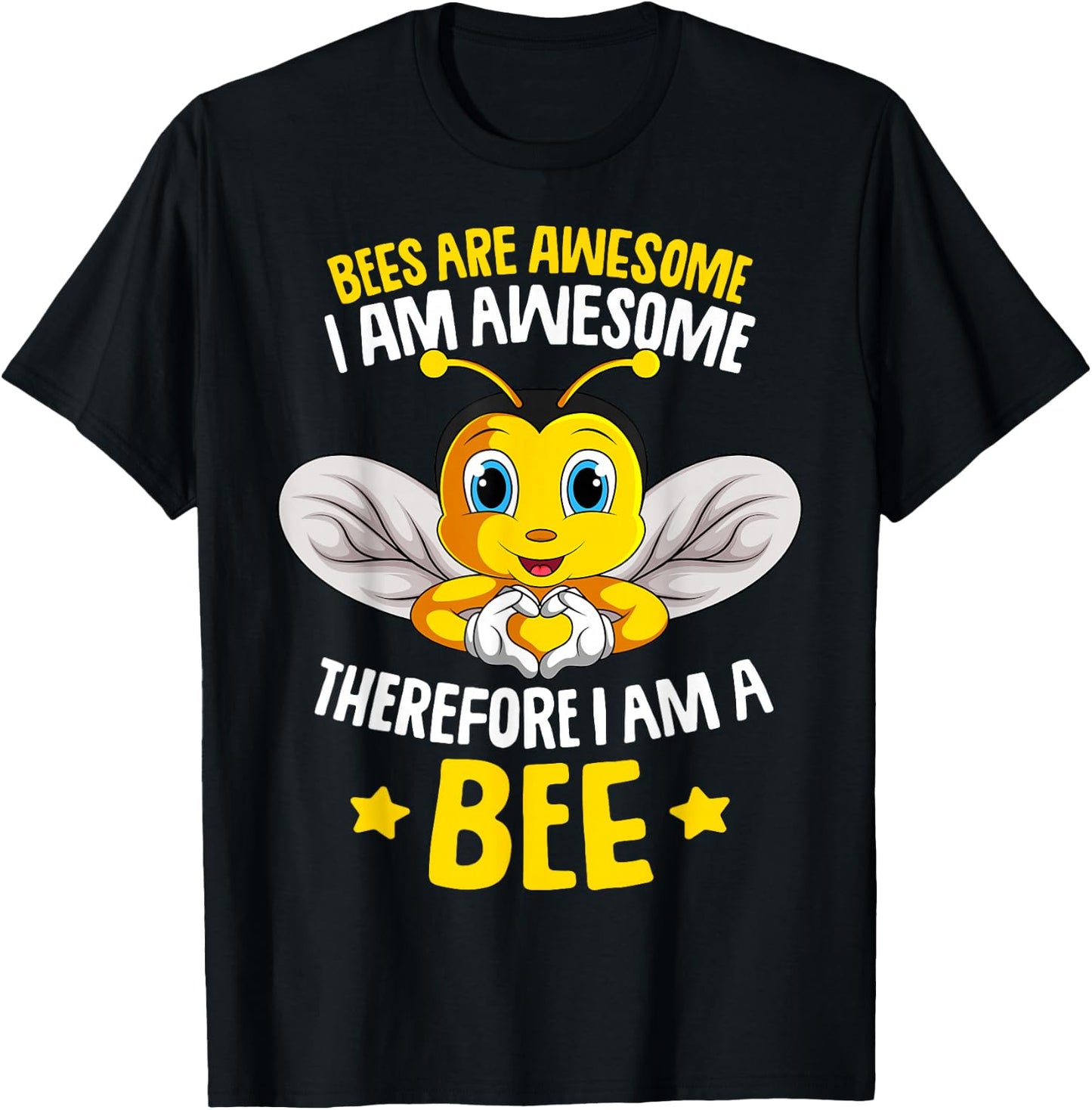 Bees Are Awesome Bumble Bee Kids Boys Girls T-Shirt - T-Shirt | Black