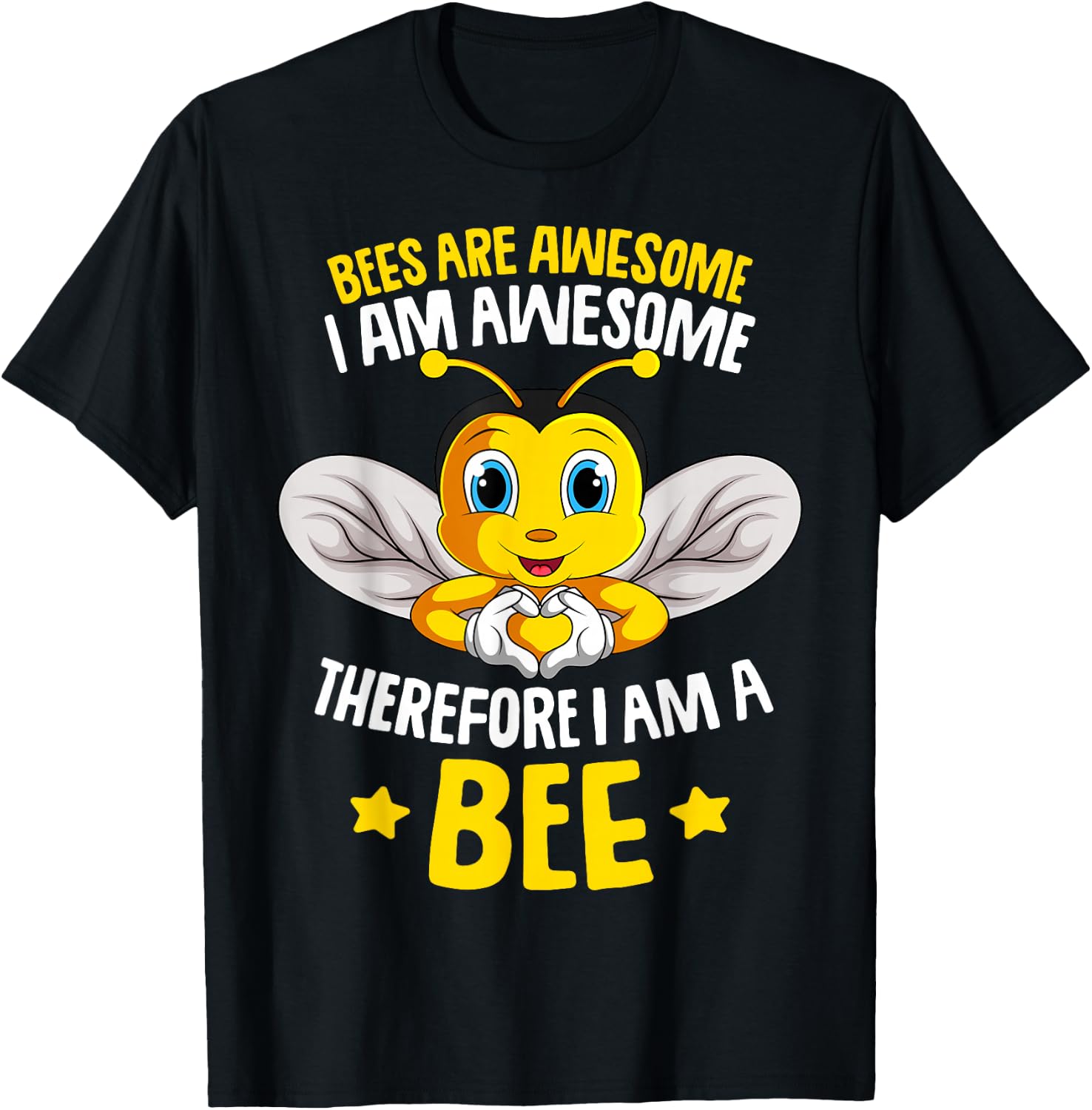 Bees Are Awesome Bumble Bee Kids Boys Girls T-Shirt - T-Shirt | Black