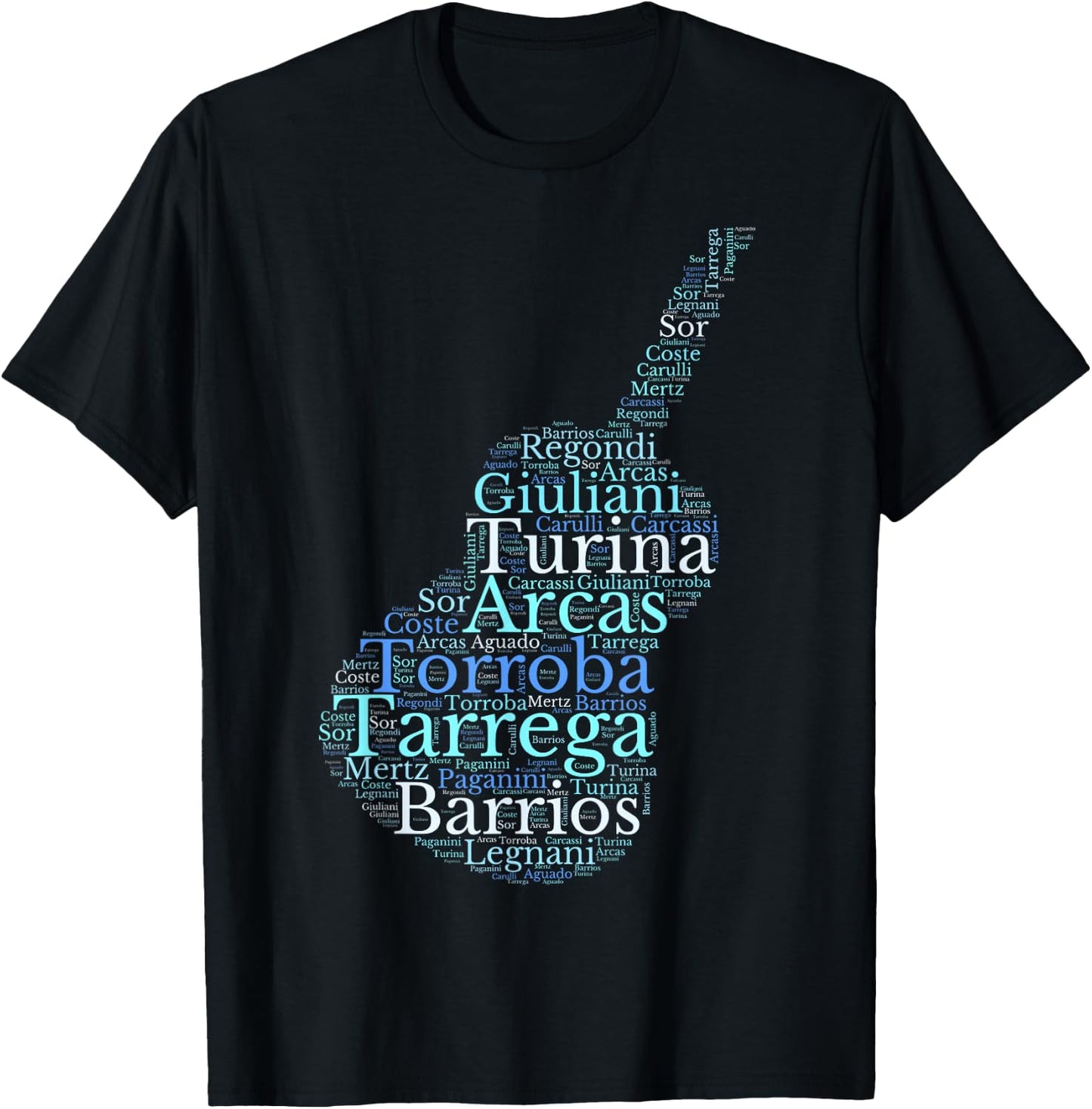 Classical Guitar - Spanish Guitar , Black, S T-Shirt - T-Shirt | Black