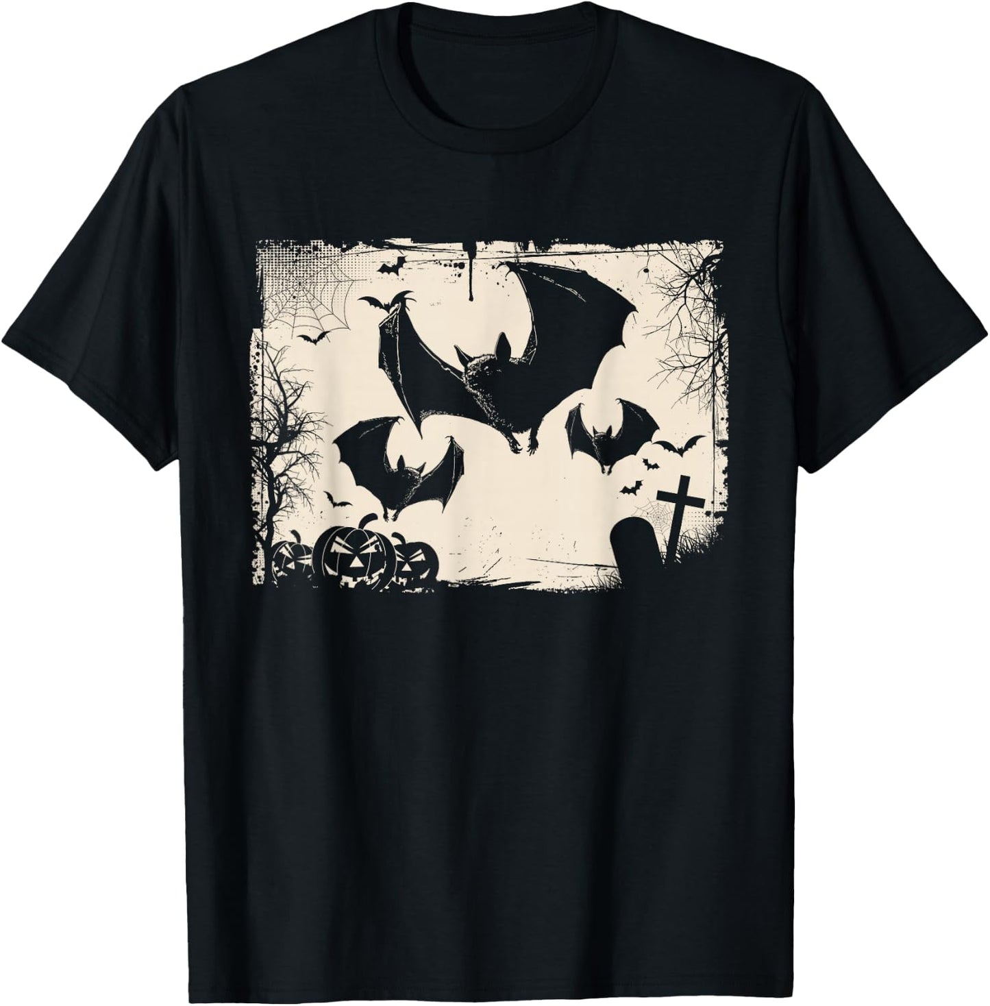 Gothic Bat Dark Art Horror Vintage Grunge T-Shirt - T-Shirt | Black