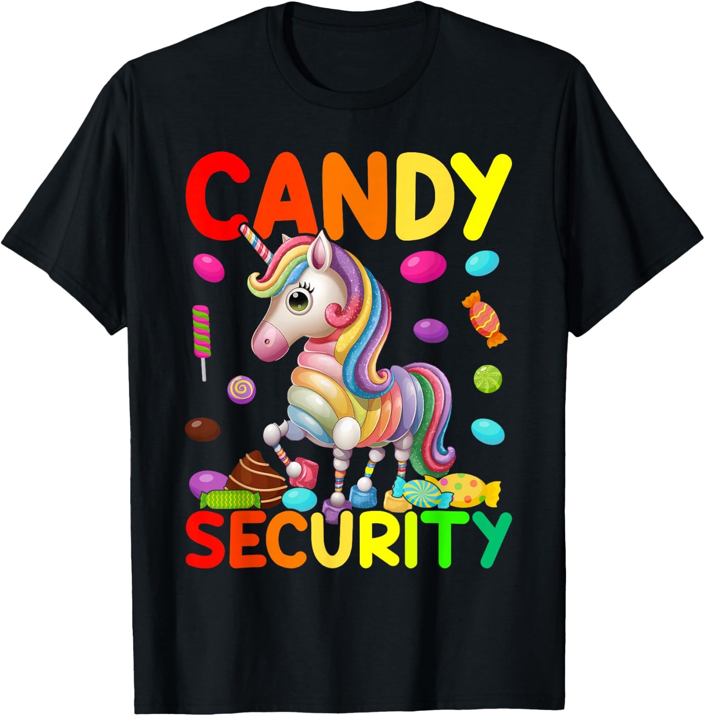 Candy Land Costumes Candy Land Candy Security T-Shirt - T-Shirt | Black